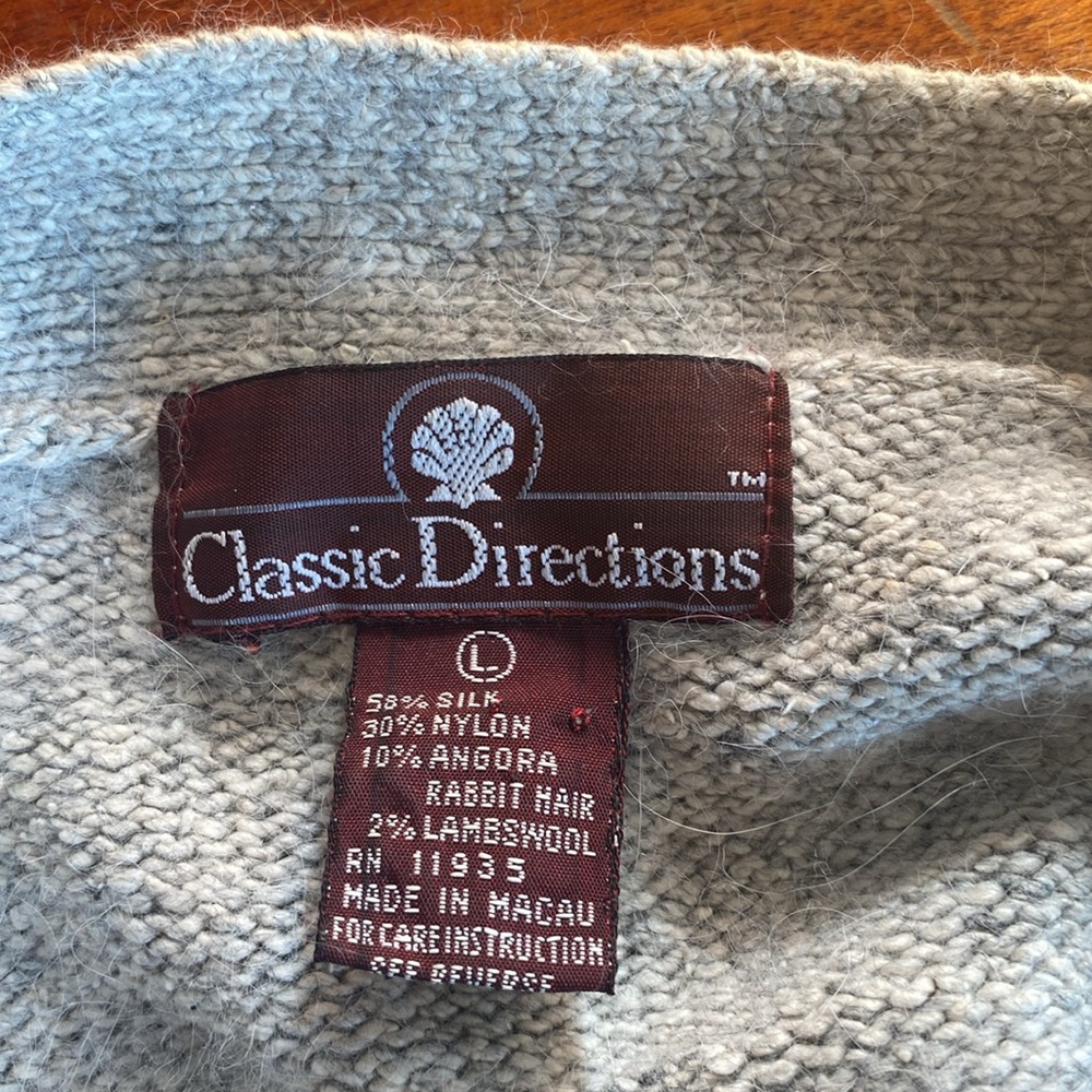 Angora lambs wool cardigan sweater - Picture 5 of 5